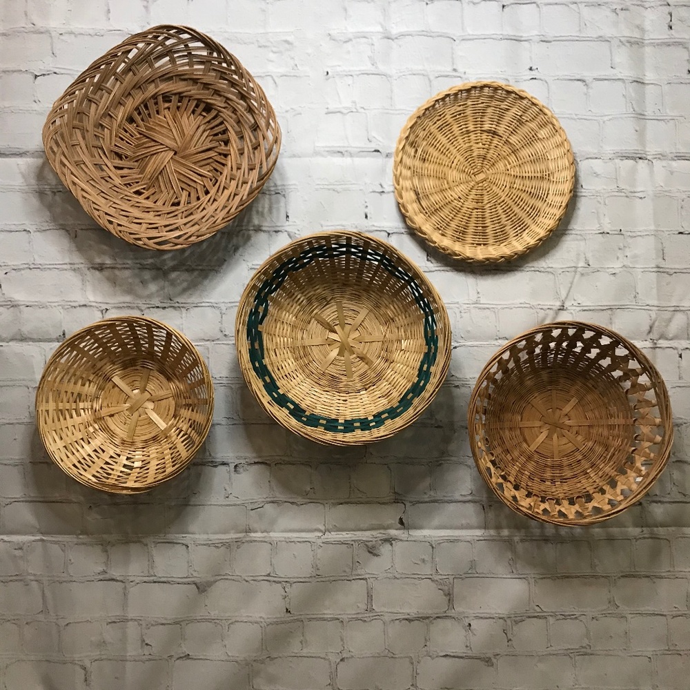 Boho Wicker Basket Wall